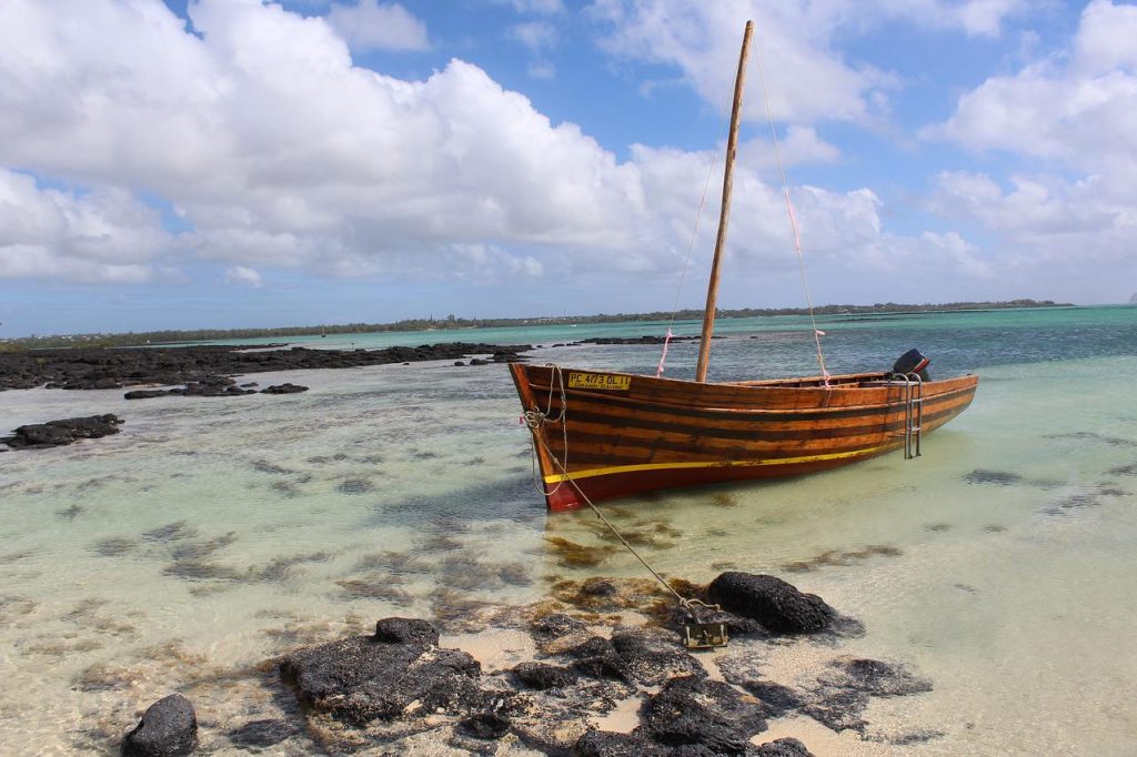 boat, beach, wooden boat