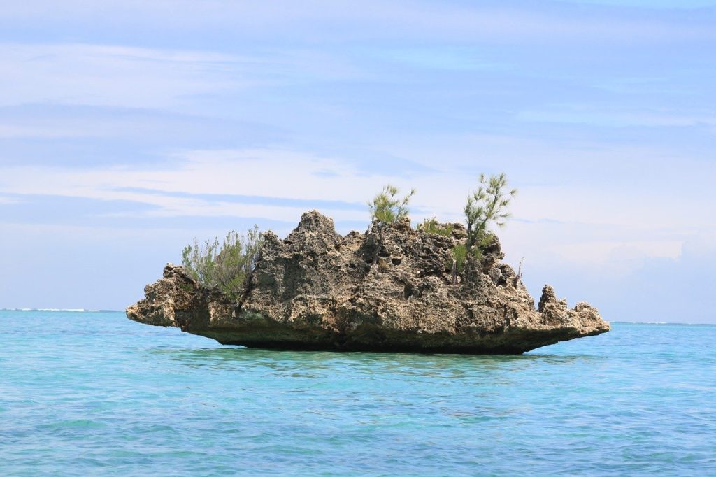 rock, small, indian ocean