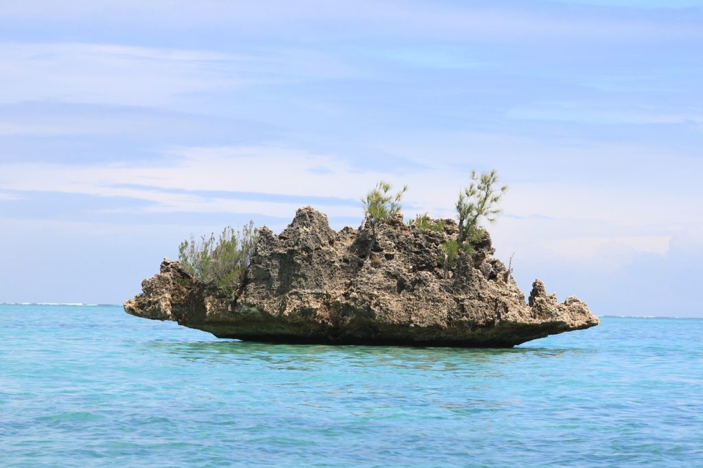 rock, small, indian ocean