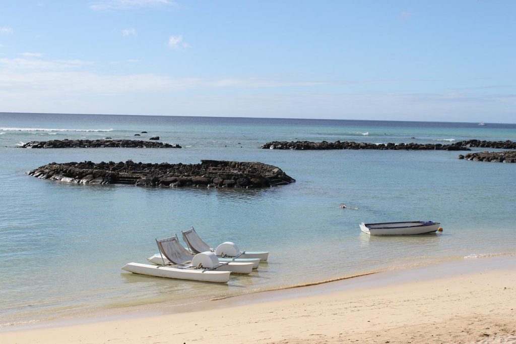 beach, sea, mauritius