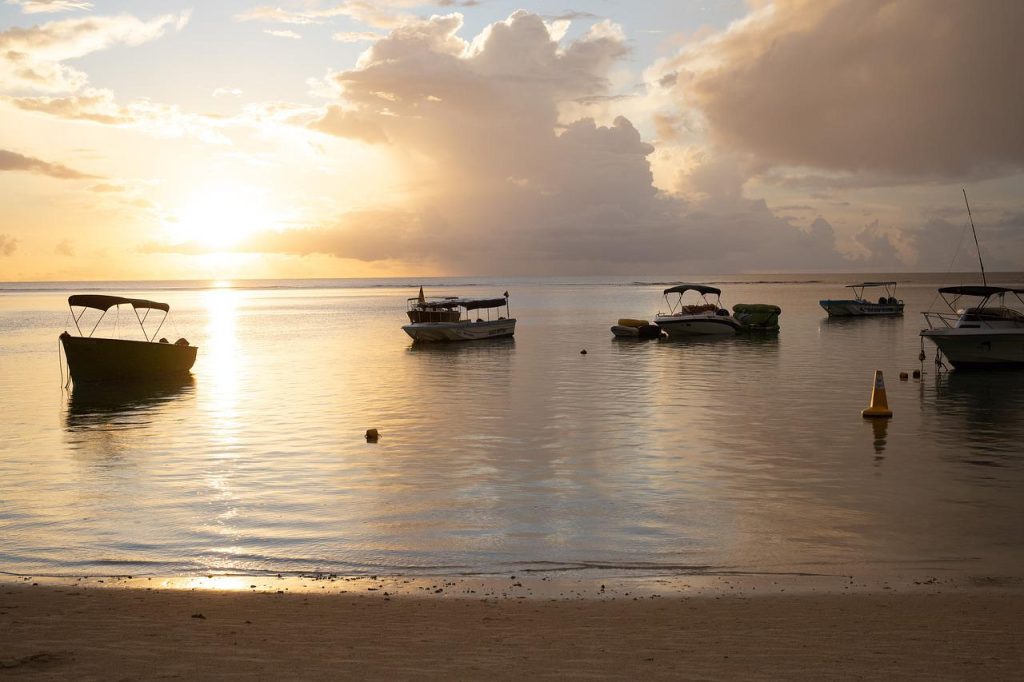 beach, mauritius, boats