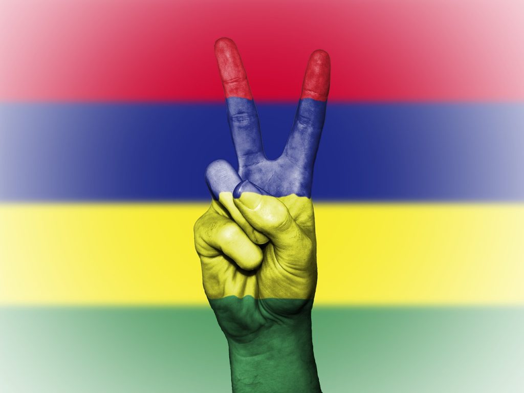 mauritius, peace, hand